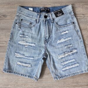 NWT Zoo York West49 Men's Youth Skater Streetwear Distressed Denim Jean Shorts